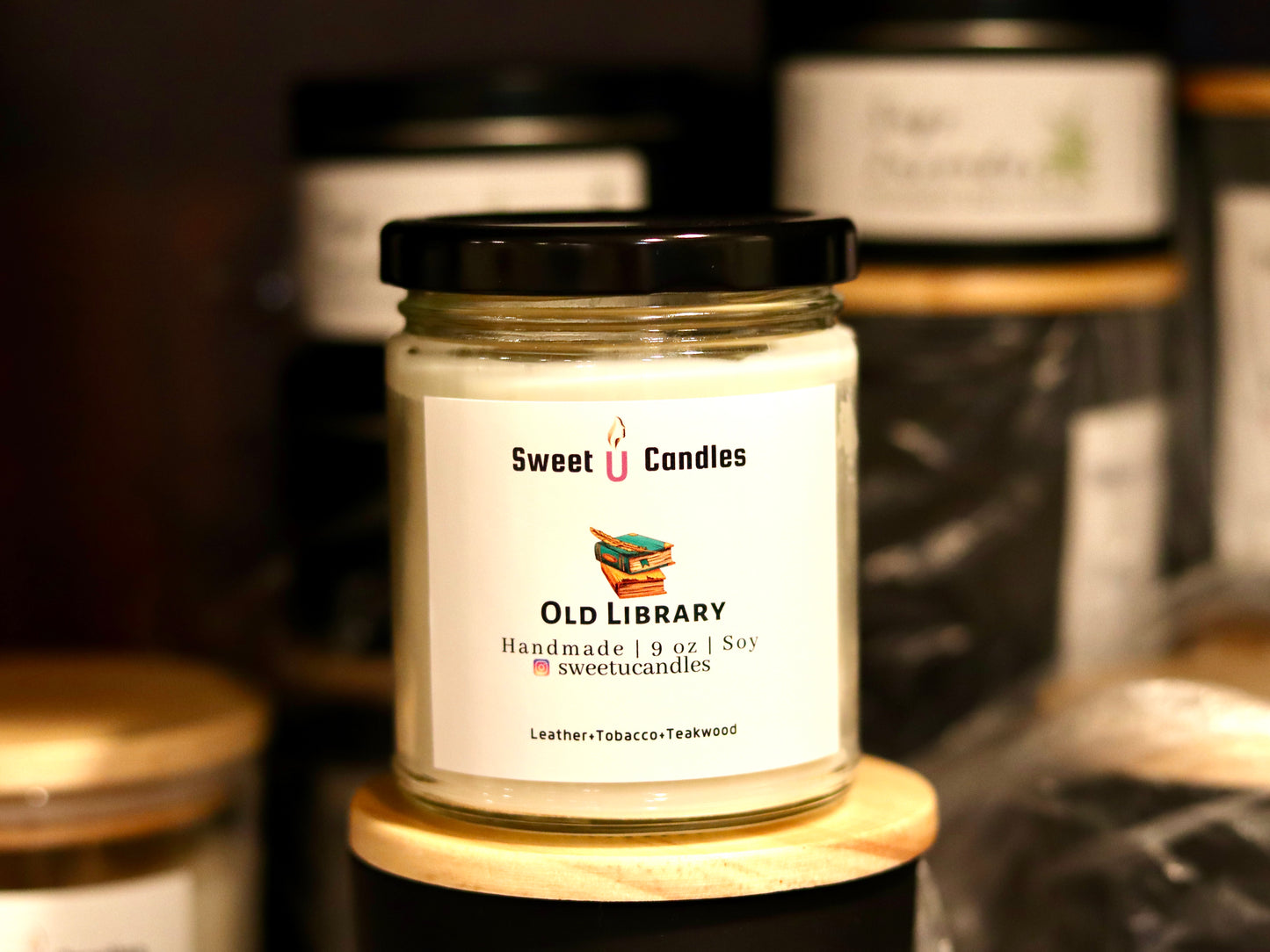 Old Library 9 oz Soy Candle - Sweet U Candles