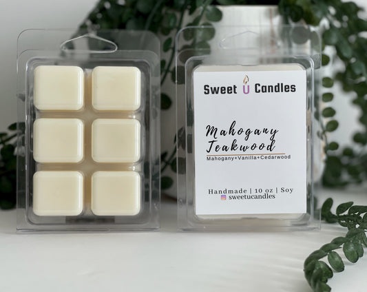 MAHOGANY TEAKWOOD WAX MELTS - Sweet U Candles