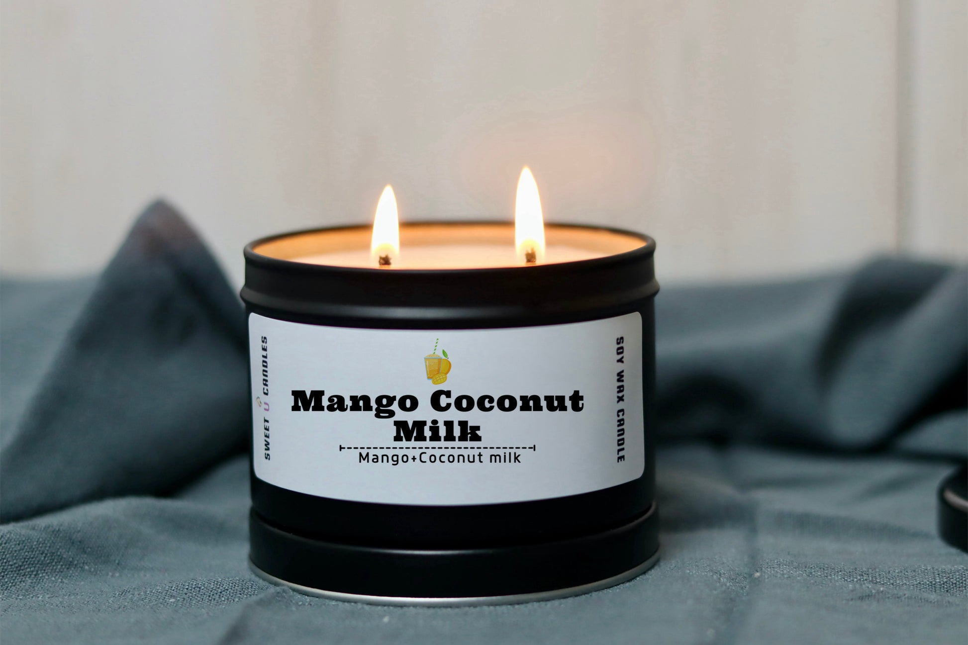 Mango & Coconut Milk 6 oz Soy Candle - Sweet U Candles 