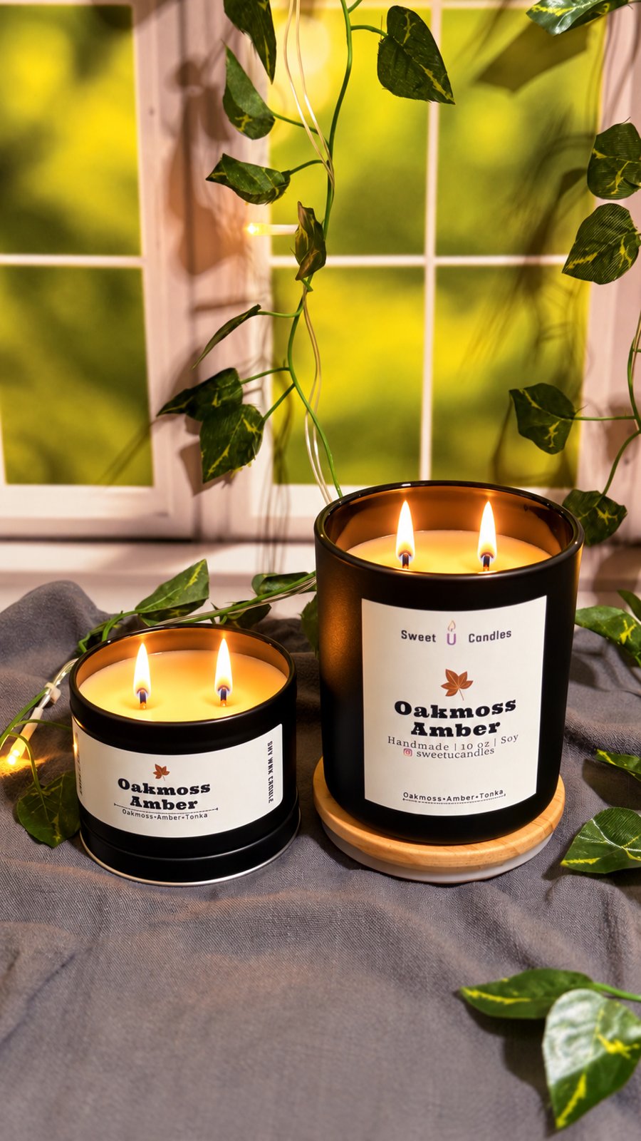 Oakmoss Amber Sweet U Candles