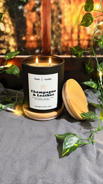 Champagne & Leather Sweet U Candles