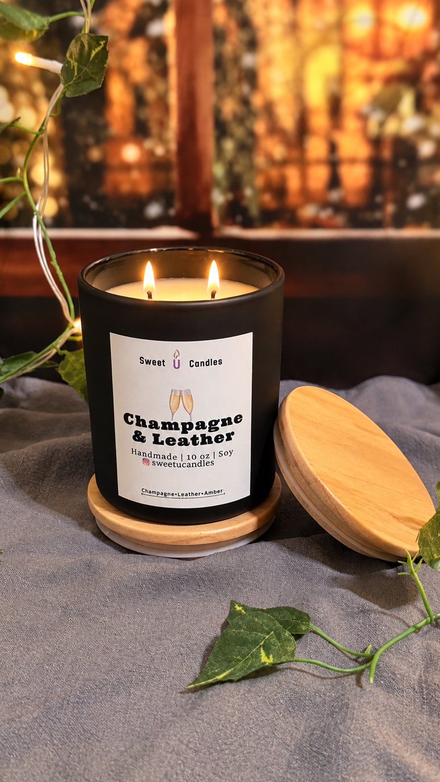 Champagne & Leather Sweet U Candles