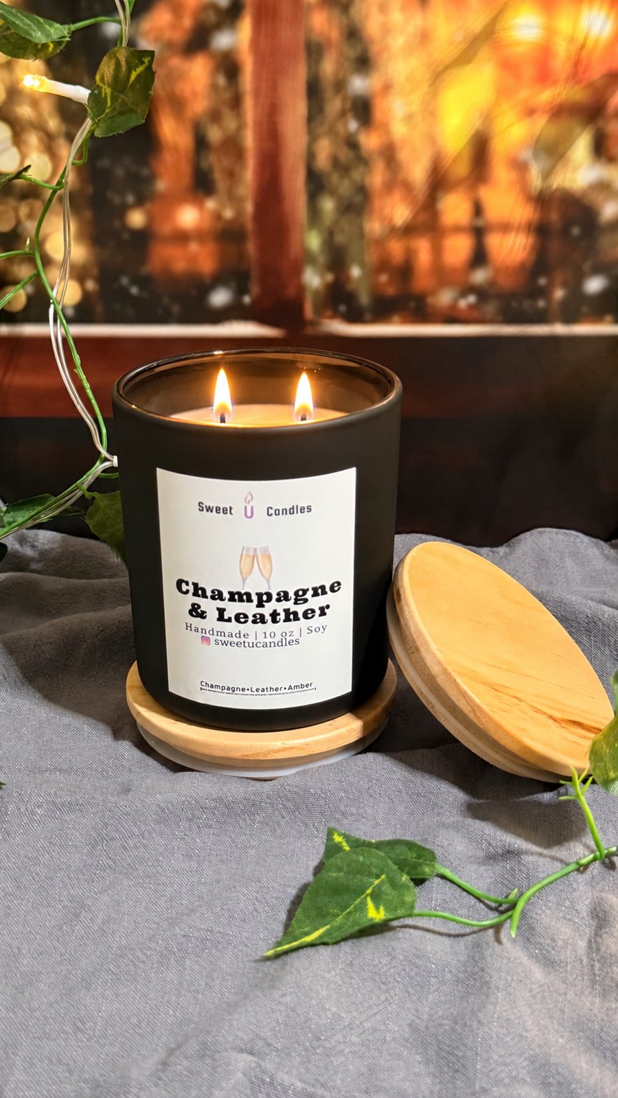Champagne & Leather Sweet U Candles