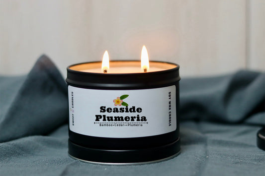 Seaside Plumeria 6 oz Soy Candle - Sweet U Candles 