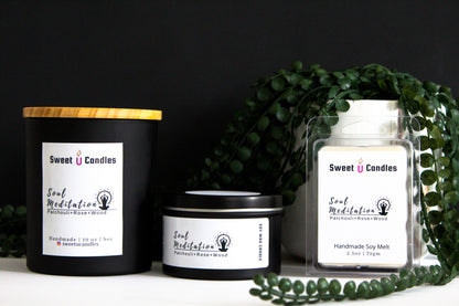 Soul Meditation 6 oz Soy Candle - Sweet U Candles 