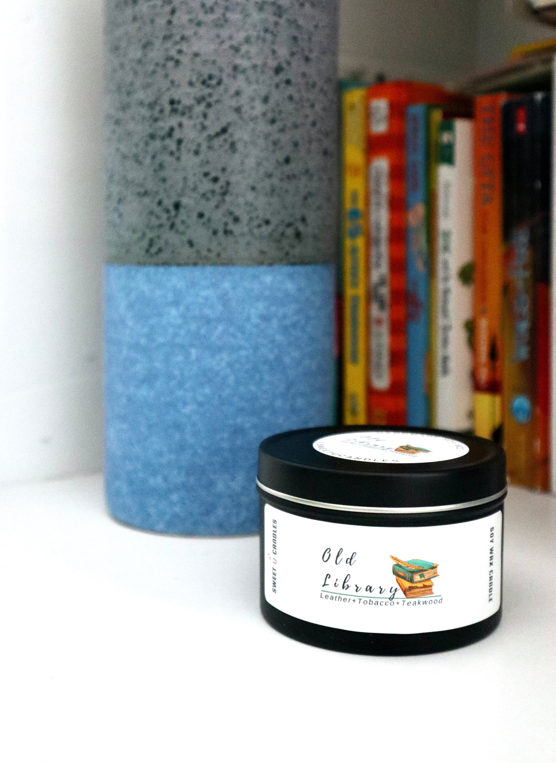 Old Library 6 oz Soy Candle - Sweet U Candles 