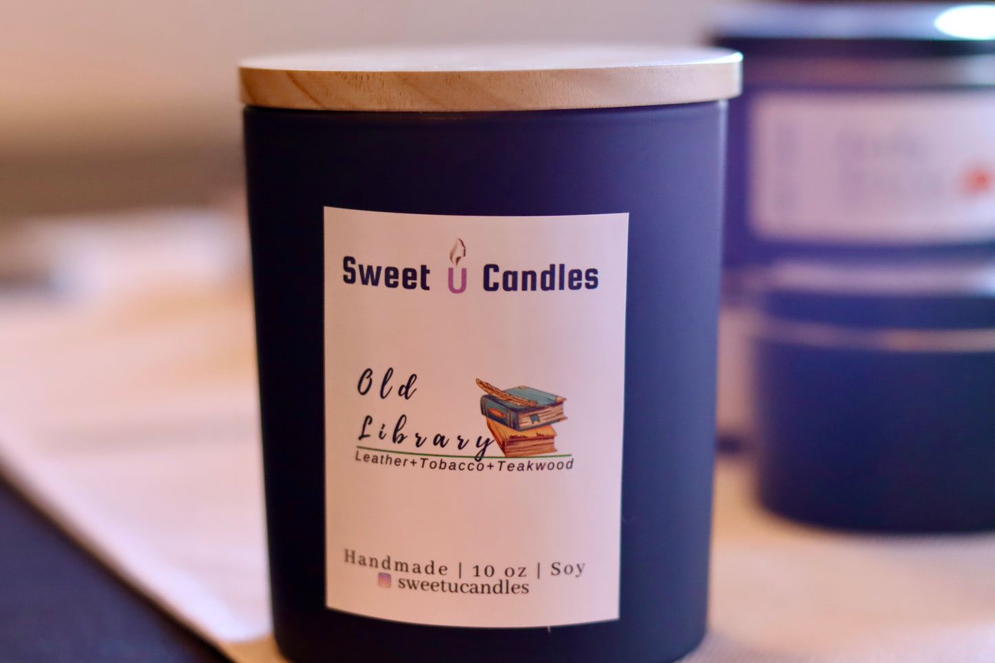 Old Library 10 oz Soy Candle - Sweet U Candles 