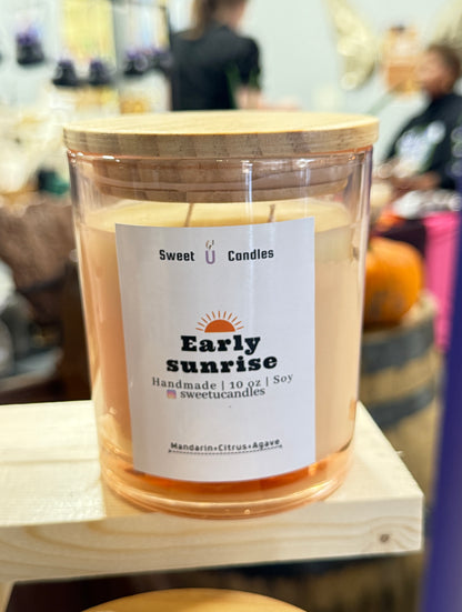 Early Sunrise 6 oz Soy Candle - Sweet U Candles 