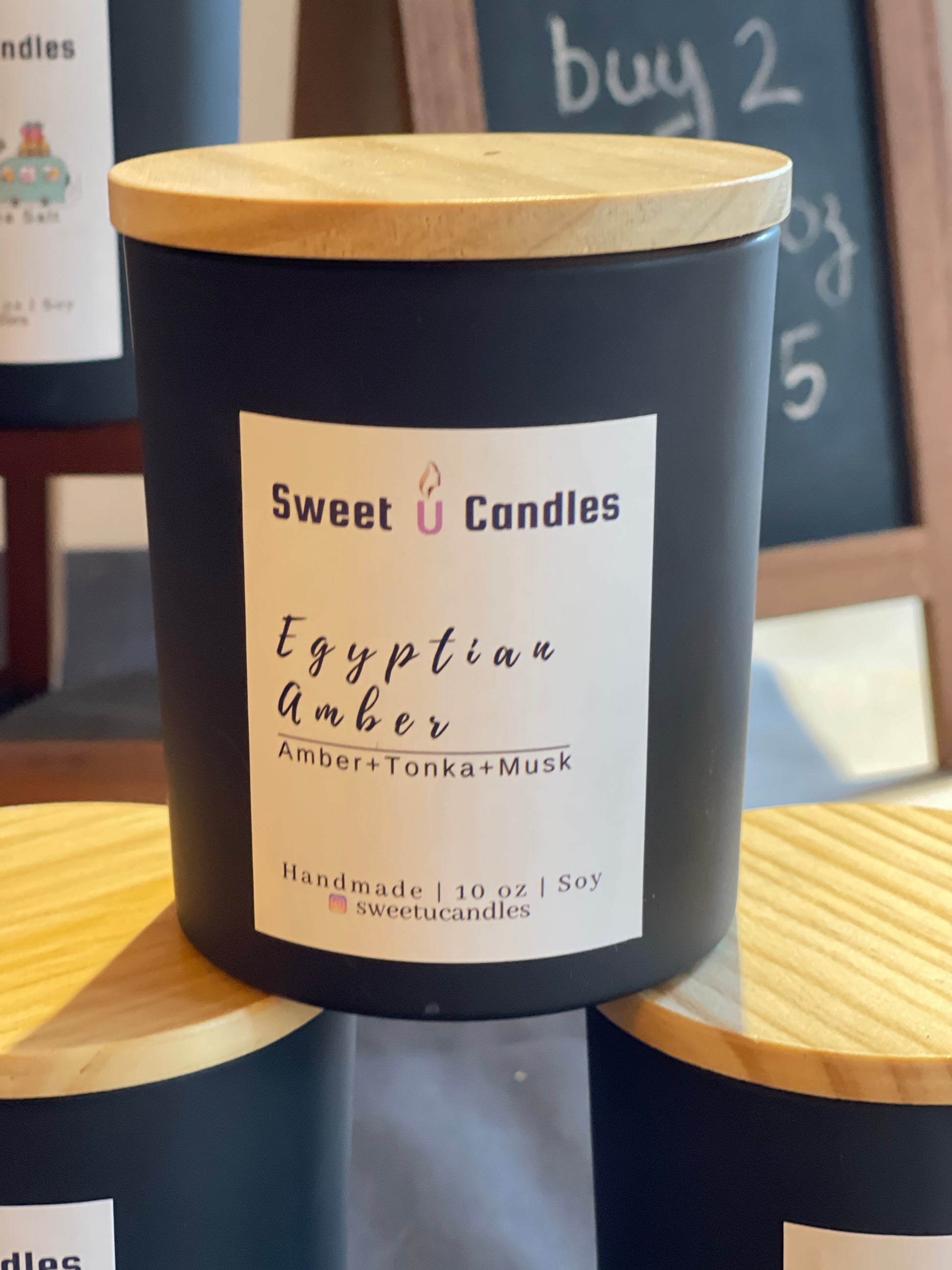 Egyptian Amber 10 oz Soy Candle - Sweet U Candles 