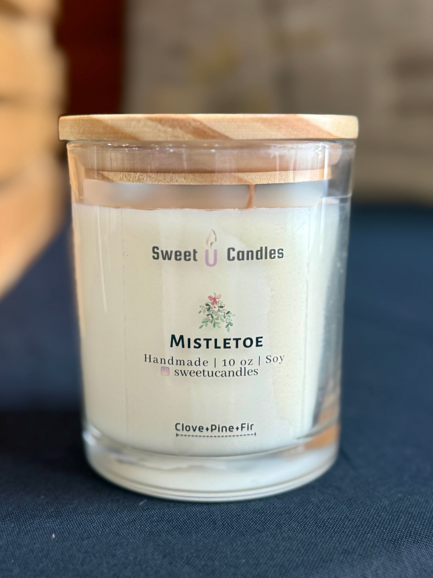Mistletoe 10 oz Soy Candle - Sweet U Candles 