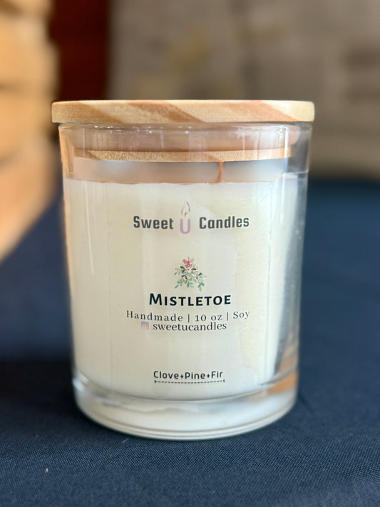 Mistletoe 10 oz Soy Candle - Sweet U Candles 