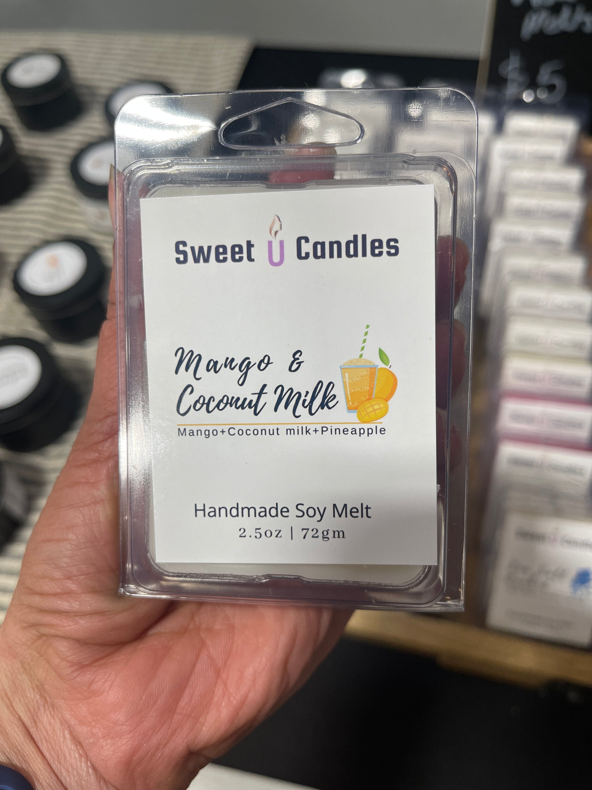 Mango & Coconut Milk Soy Wax Melts - Sweet U Candles 