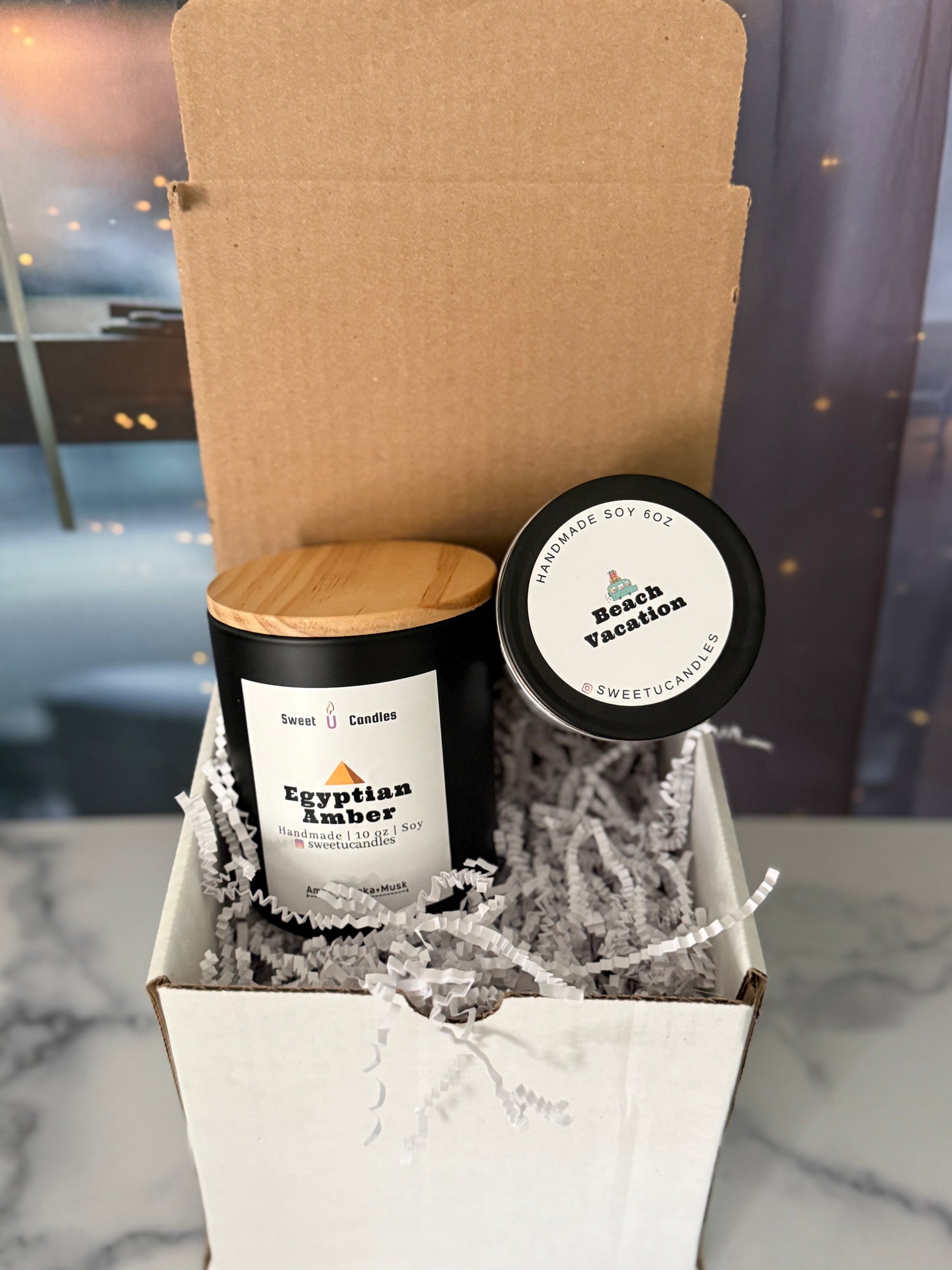 Mix Duo Gift Set — One 6 oz + One 10 oz Candle - Sweet U Candles 