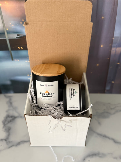 Mix Duo Gift Set — One 6 oz + One 10 oz Candle - Sweet U Candles 