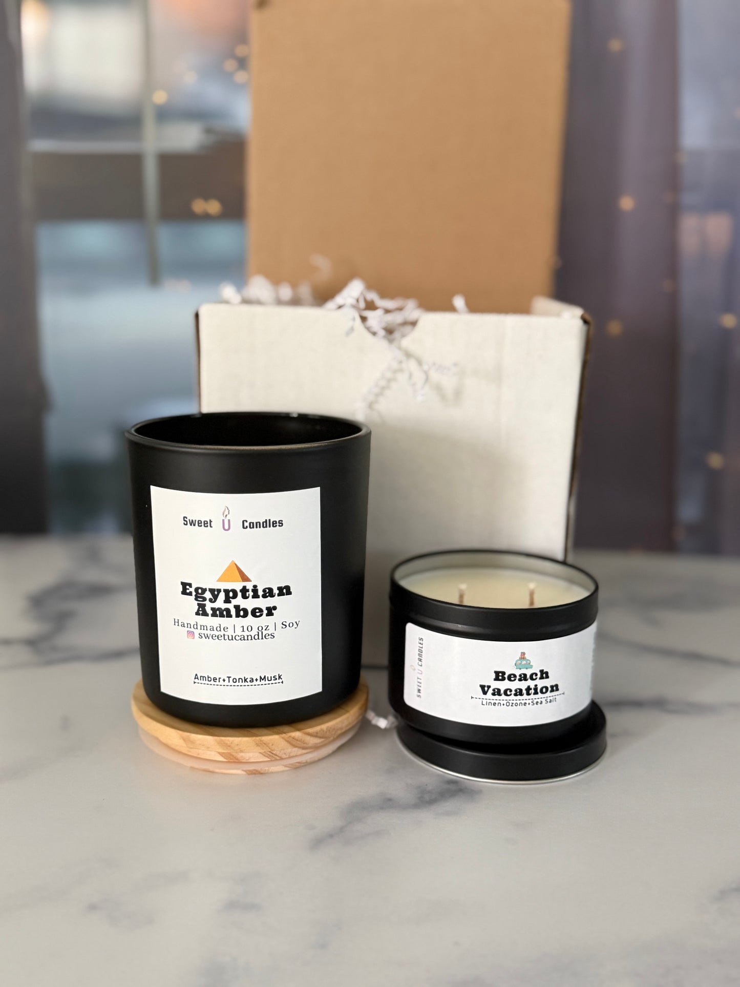 Mix Duo Gift Set — One 6 oz + One 10 oz Candle - Sweet U Candles 