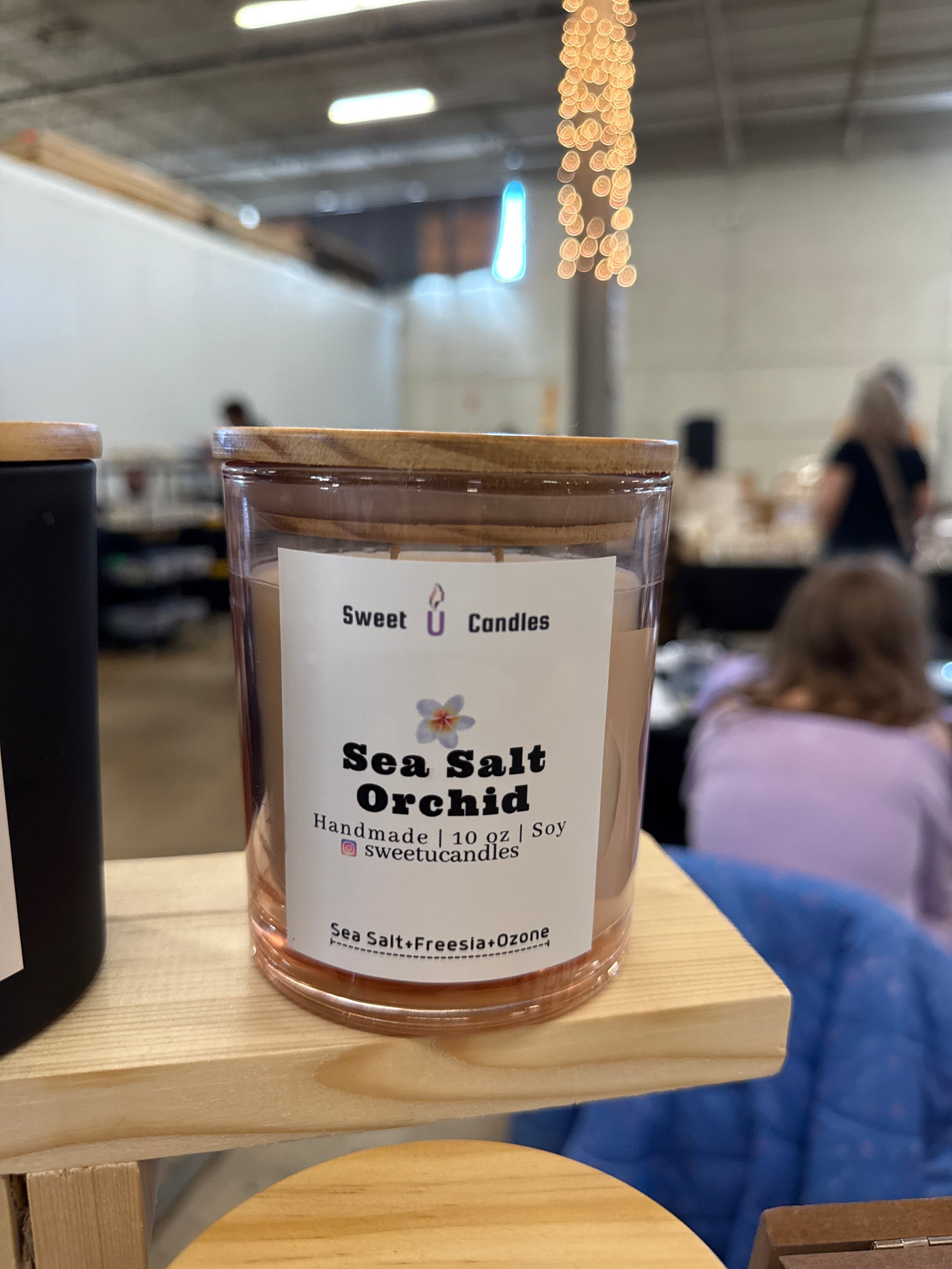 Sea Salt Orchid 10 oz Soy Candle - Sweet U Candles 