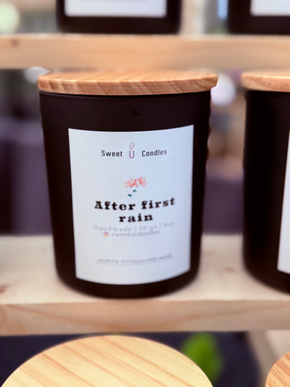 After First Rain 10 oz Soy Candle - Sweet U Candles 