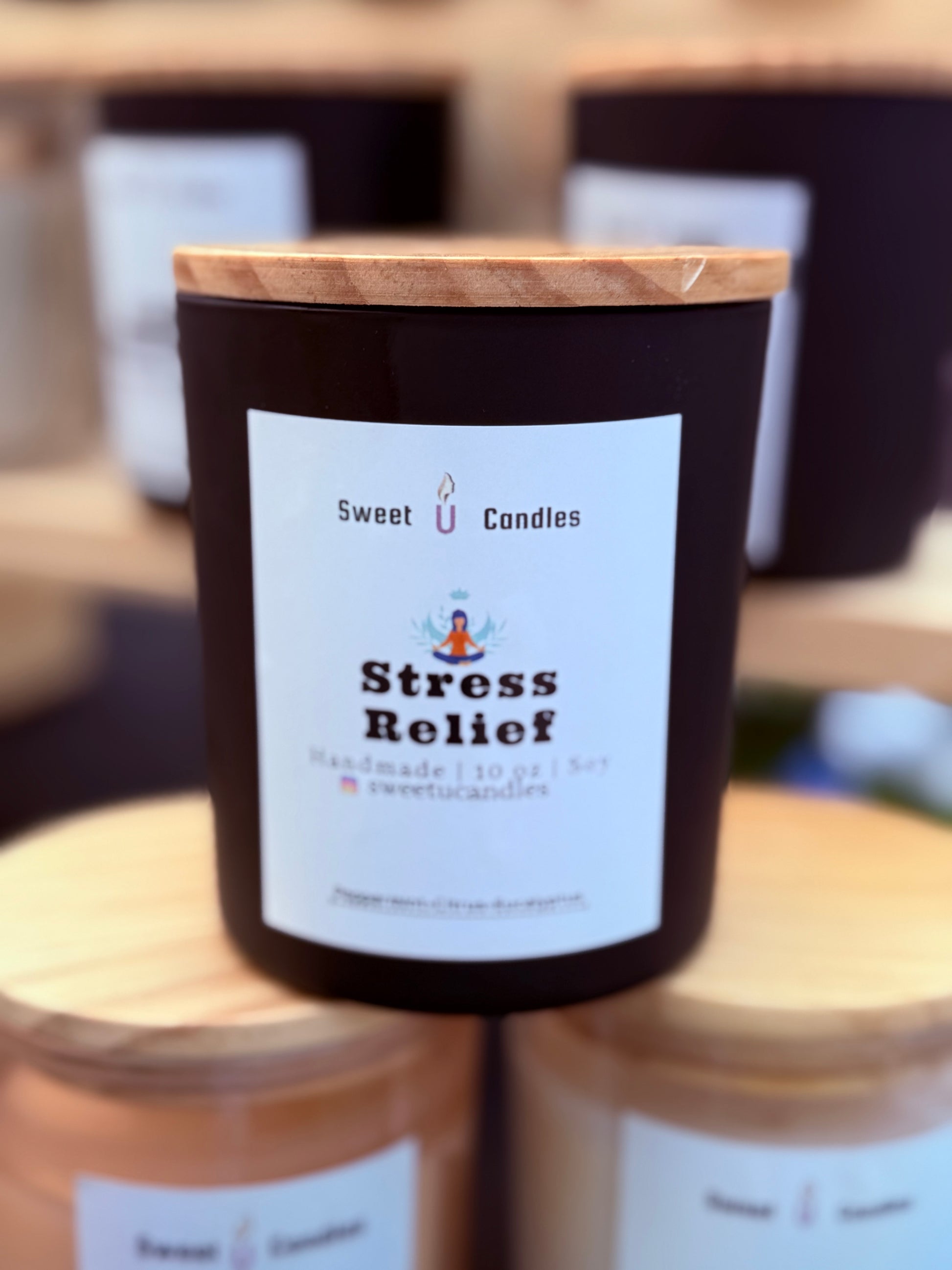 Stress Relief 10 oz Soy Candle - Sweet U Candles 