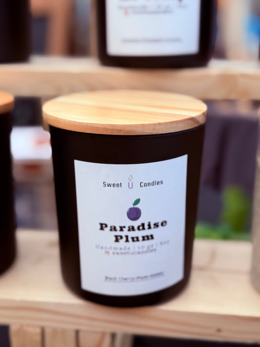 Paradise Plum 10 oz Soy Candle - Sweet U Candles 