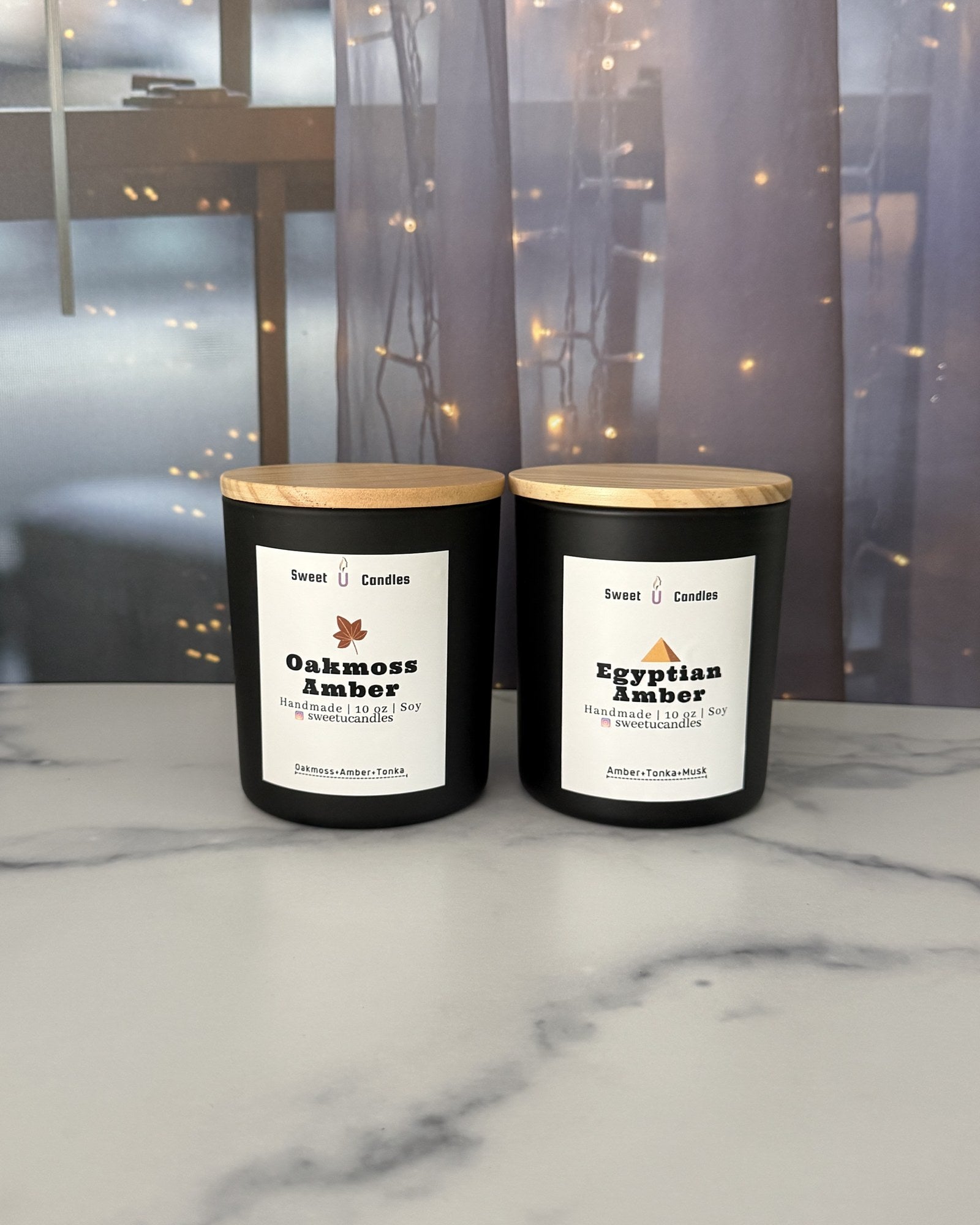 Sweet U masculine candle duo