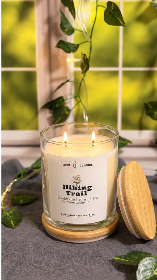 Hiking Trail Soy Candle (10 oz) – Fresh Green Outdoor Scent