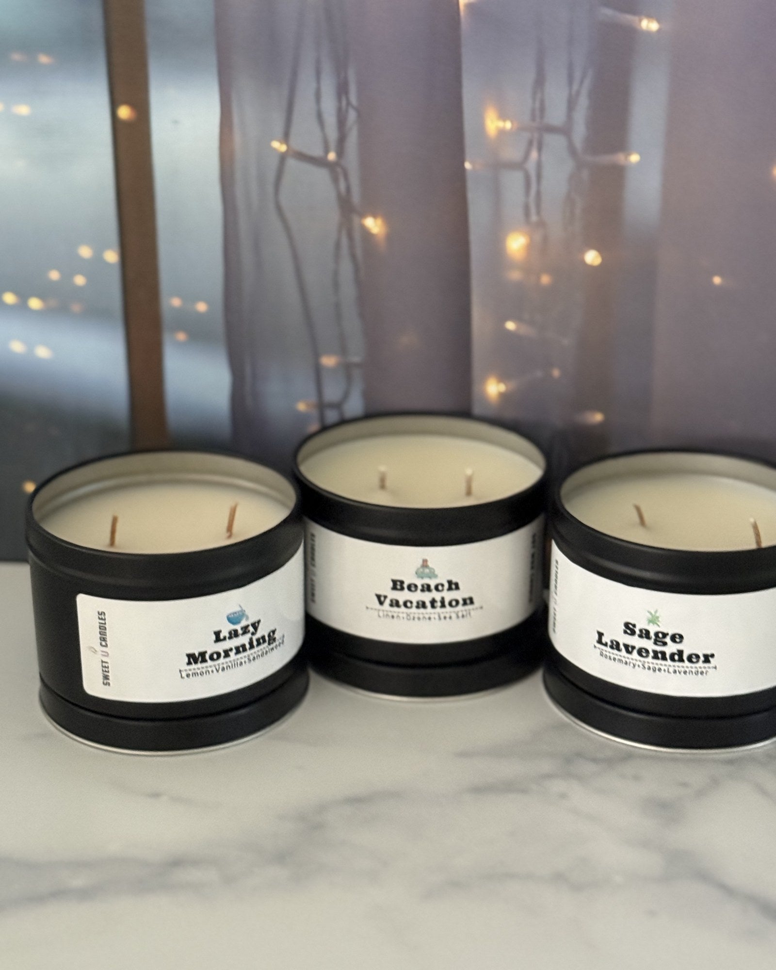 Sweet U 6oz soy candle trio gift set